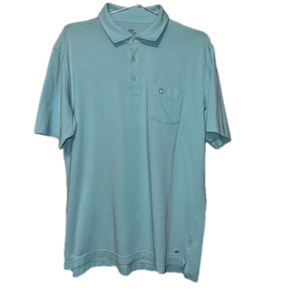 PETER MILLAR Seaside Wash Men’s Polo Shirt, Light bluish-greenish, medium-sized